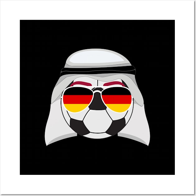 Germany Flag inside Sunglasses With Soccer Ball and Shemagh Wall Art by DexterFreeman